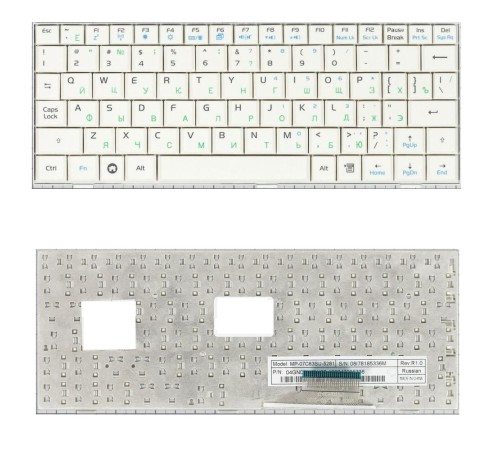 Клавиатура для ноутбука Asus Eee PC 900 901 белая