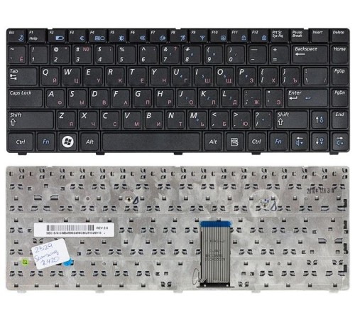Клавиатура для ноутбука Samsung R420, R423, R425, R428, R429, R439, R440, R467, R468, R470, R480 (RU) черная [10042]