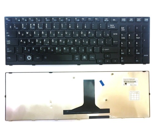 Клавиатура для ноутбука Toshiba Satellite A660 A665 черная с черной рамкой