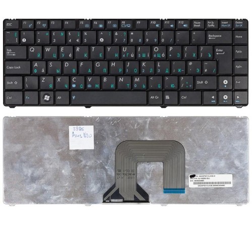 Клавиатура для ноутбука Asus N20 (RU) черная, матовая [00406]