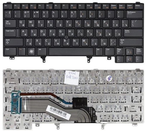Клавиатура для ноутбука Dell Latitude E6320 E6420 E5420 черная с указателем