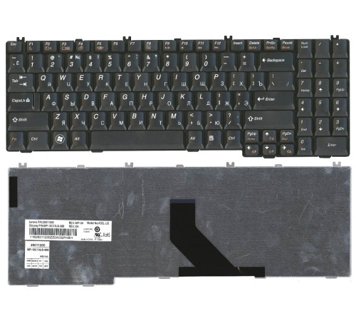 Клавиатура для ноутбука Lenovo IdeaPad G550, G555, B550, B560, V560 (RU) черная [10020]