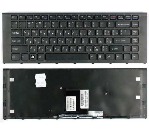 Клавиатура для ноутбука Sony Vaio VPC-EA (RU) черная, черная рамка
