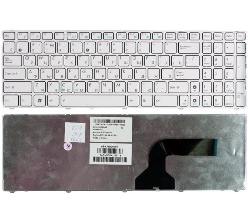 Клавиатура для ноутбука Asus K52 белая
