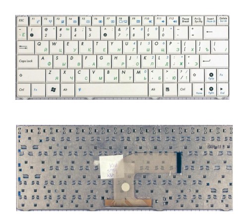 Клавиатура для ноутбука Asus Eee PC 1101 N10E N10J белая