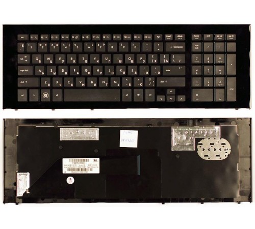 Клавиатура для ноутбука HP ProBook 4720 4720S (RU) черная, широкая рамка [00119]