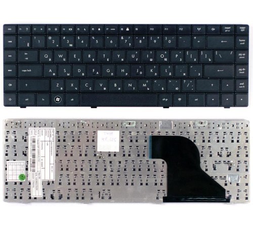 Клавиатура для ноутбука HP Compaq 620, 621, 625 (RU) черная [10137]