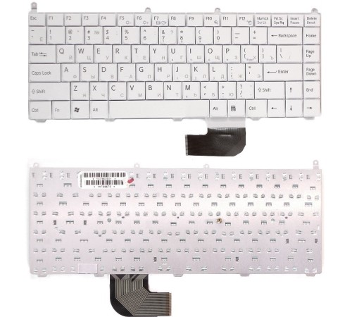Клавиатура для ноутбука Sony Vaio VGN-AR VGN-FE белая