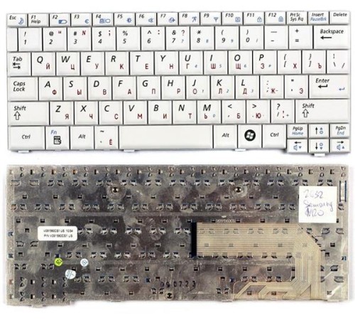 Клавиатура для ноутбука Samsung N120 N510 белая