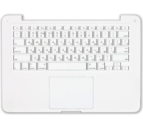 Клавиатура для ноутбука Apple A1342 топ-панель белая 13,3"