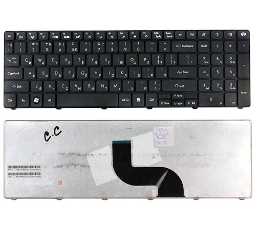 Клавиатура для ноутбука Packard Bell TM81 TM86 TM87 TM89 TM94 TX86 NV50 (RU) черная