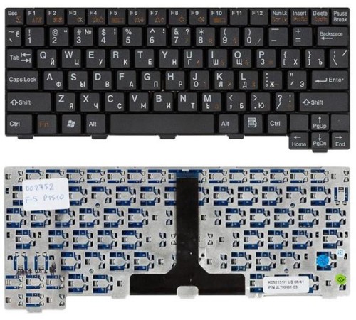 Клавиатура для ноутбука Fujitsu-Siemens Lifebook p1610 p1510 черная