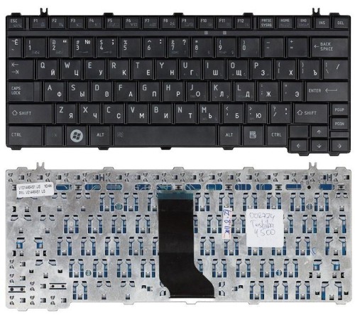Клавиатура для ноутбука Toshiba Satellite U500, U505, T130, T130D, T135, A600, U405, U400, M900, M800 (RU) черная [10026]