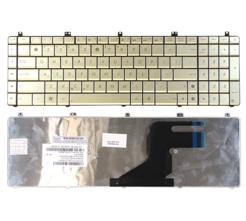 Клавиатура для ноутбука Asus N55 N55S N75 N75S серебристая
