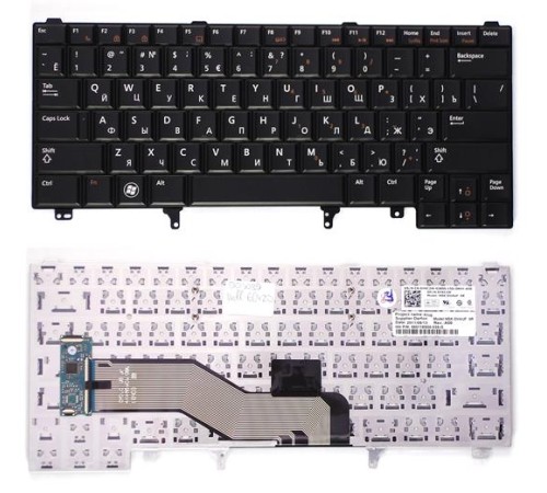 Клавиатура для ноутбука Dell Latitude E6320 E6420 E5420 черная без указателя