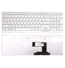 Клавиатура для ноутбука Sony Vaio VPC-EL (RU) белая, белая рамка [10102]
