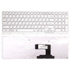 Клавиатура для ноутбука Sony Vaio VPC-EL (RU) белая, белая рамка [10102]