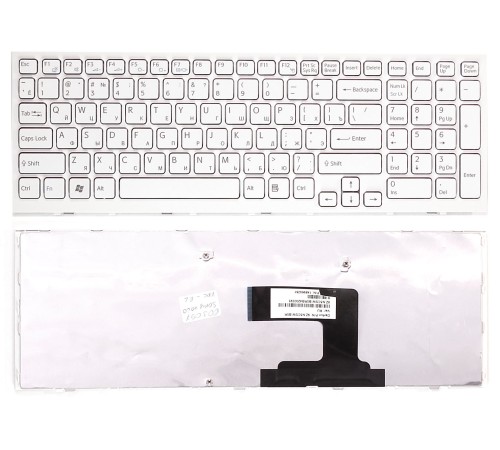 Клавиатура для ноутбука Sony Vaio VPC-EL (RU) белая, белая рамка [10102]
