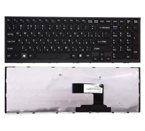 Клавиатура для ноутбука Sony Vaio VPC-EL (RU) черная, черная рамка
