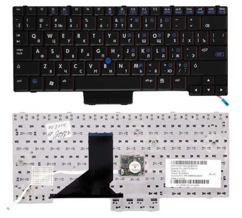 Клавиатура для ноутбука HP Compaq 2510P черная
