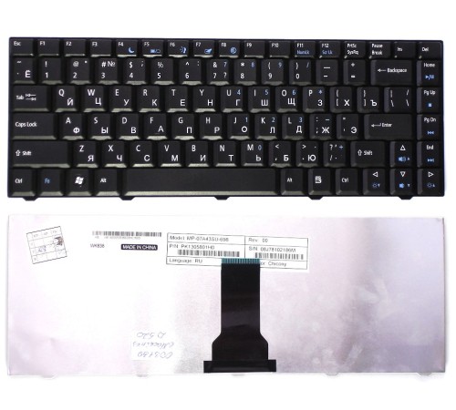 Клавиатура для ноутбука eMachines E520, E720, D520, D720 (RU) черная