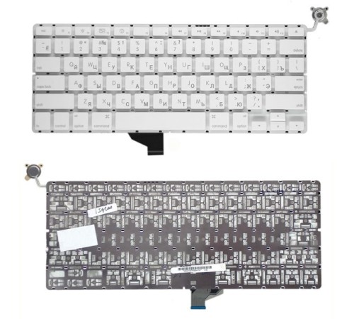 Клавиатура для ноутбука Apple A1342 белая 13,3" плоский Enter