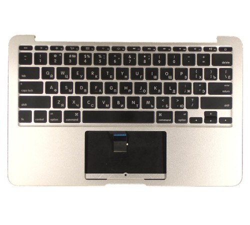 Клавиатура для ноутбука Apple A1370 2011+ черная с подсветкой плоский ENTER топ-панель