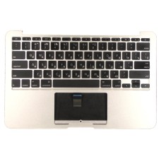 Клавиатура для ноутбука Apple A1370 2010+ черная без подсветки плоский ENTER топ-панель