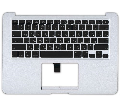 Клавиатура для ноутбука Apple A1369 2010+ черная без подсветки плоский ENTER топ-панель