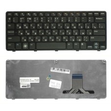 Клавиатура для ноутбука Dell Inspiron Mini 1090 черная с черной рамкой
