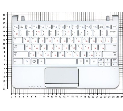 Клавиатура для ноутбука Samsung NC110 топ-панель белая