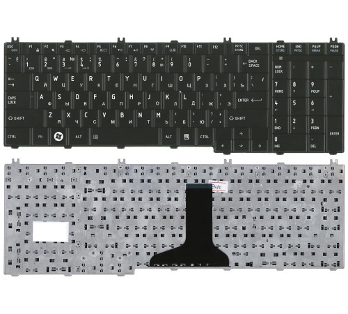 Клавиатура для ноутбука Toshiba Satelite C650 L650 L670 глянцевая черная