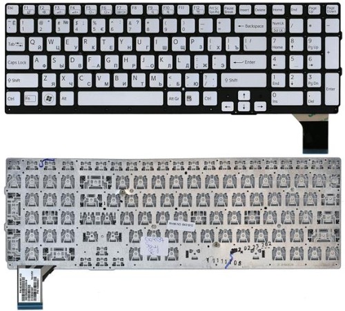 Клавиатура для ноутбука Sony VPC-SE VPCSE серебристая
