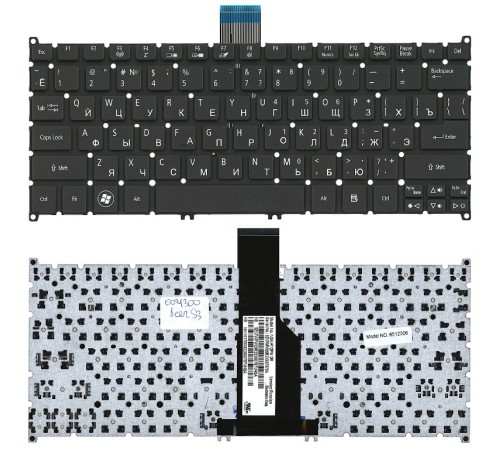 Клавиатура для ноутбука Acer Aspire S3, S5 One 725 756 AO725 AO756, V5-171 (RU) черная, без рамки