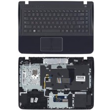 Клавиатура для ноутбука Samsung SF411 SF410 черная топ-панель синяя