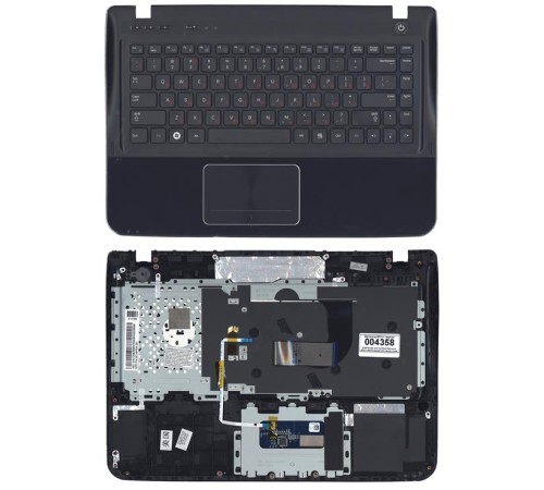 Клавиатура для ноутбука Samsung SF411 SF410 черная топ-панель синяя