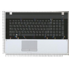 Клавиатура для ноутбука Samsung NP305E7A NP305E7A-S01RU BA75-03351C Топкейс серый, кнопки черные