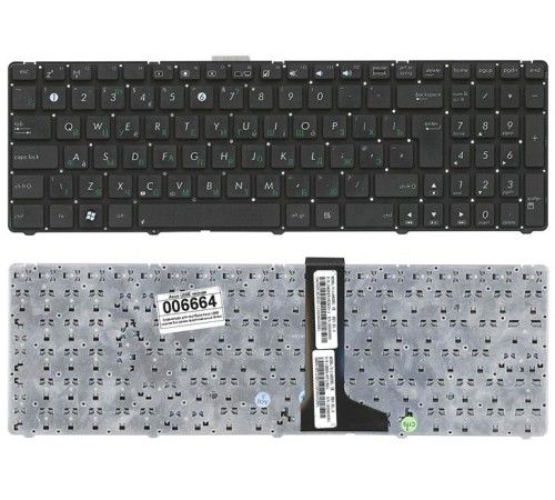 Клавиатура для ноутбука Asus U56E черная без рамки (вертикальный Enter)