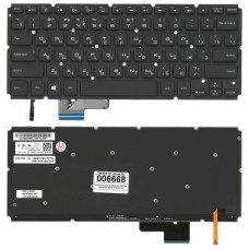 Клавиатура для ноутбука Dell XPS 14R черная без рамки (подсветка)
