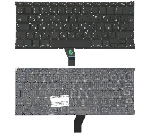 Клавиатура для ноутбука Apple A1369 2011+ черная с подсветкой, большой ENTER RU original