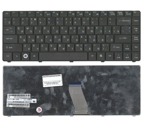 Клавиатура для ноутбука Acer D725 (длинный шлейф) черная