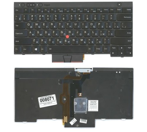 Клавиатура для ноутбука Lenovo T430 T430I X230 T530 L430 L530 черная с подсветкой