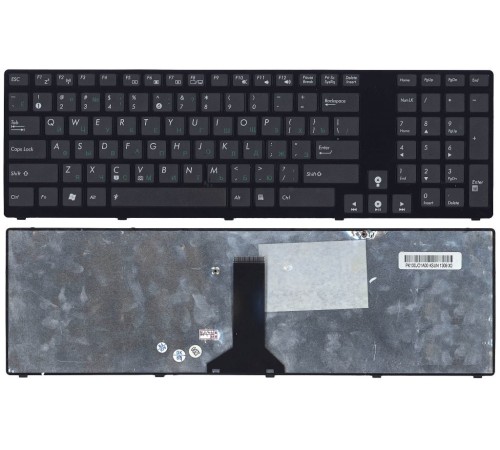 Клавиатура для ноутбука Asus K93, K93SV, K95, K95VB, K95VJ, K95VM, X93SM, X93SV черная с черной рамкой