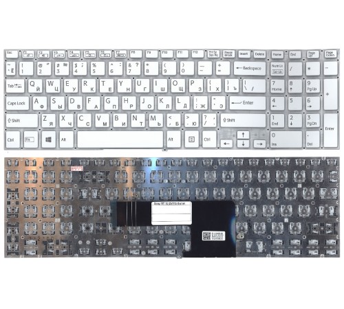 Клавиатура для ноутбука Sony FIT 15 SVF15 (RU) белая 