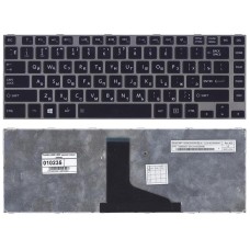 Клавиатура для ноутбука Toshiba L800 L830 черная с серой рамкой