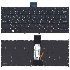 Клавиатура для ноутбука Acer Aspire v3-331 v3-371 v3-372 V5-132P V5-122P черная с подсветкой