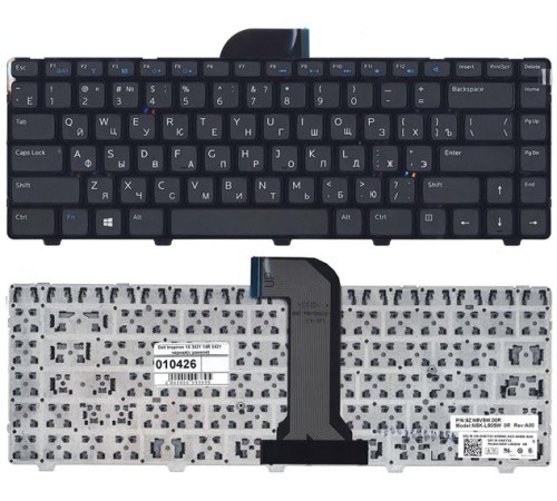 Клавиатура для ноутбука Dell Inspiron 14 3421 14R 5421 черная с рамкой