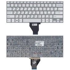 Клавиатура для ноутбука Sony Vaio Fit 14E серебристая без рамки