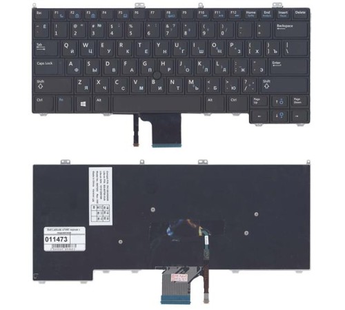 Клавиатура для ноутбука Dell Latitude e7440 e7420 черная без подсветки