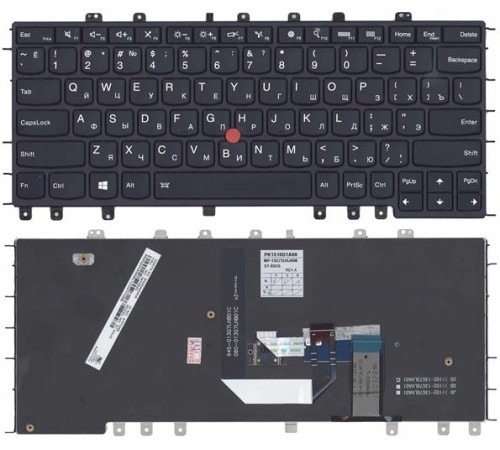 Клавиатура для ноутбука IBM Lenovo Thinkpad Yoga S1 S240 04Y2620 черная